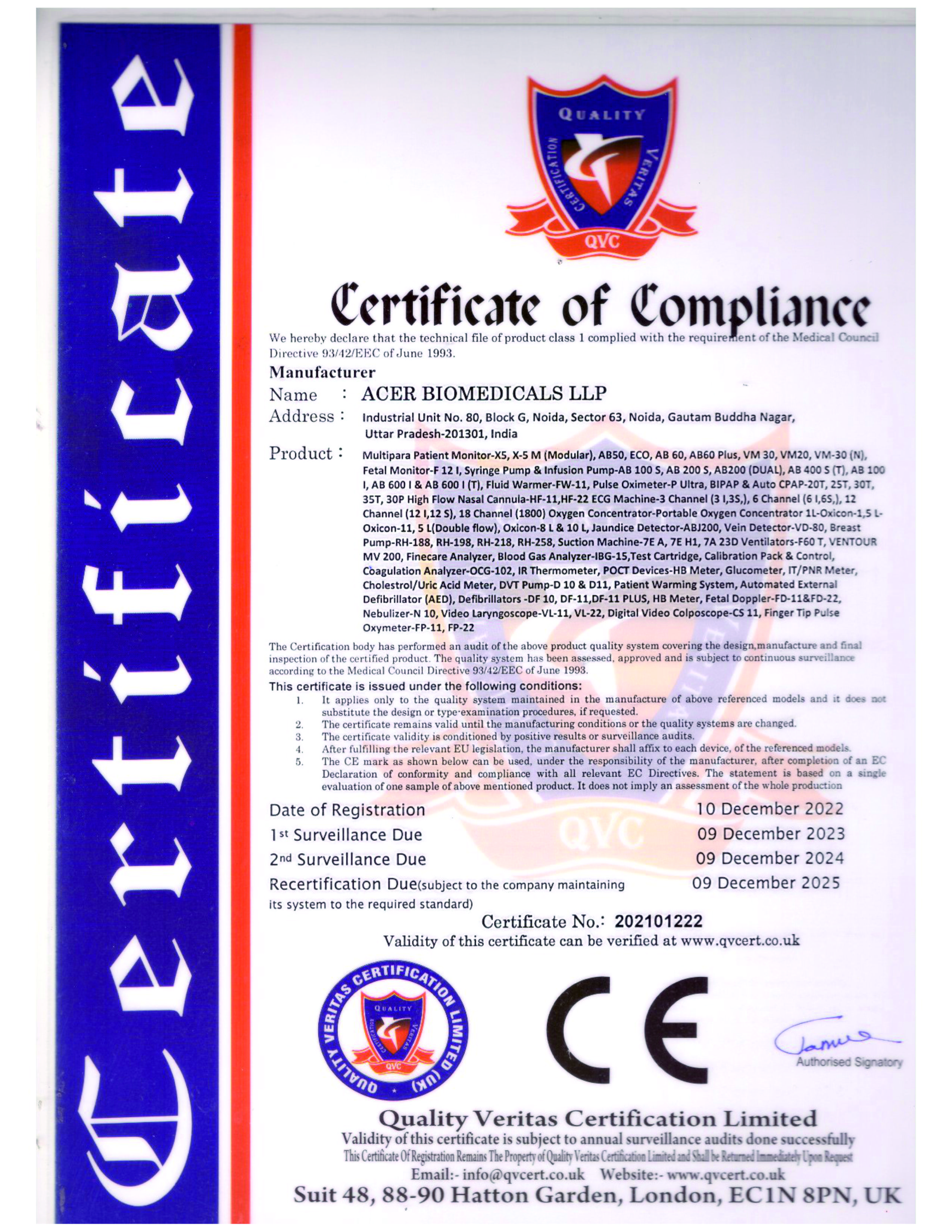 CE Certificate